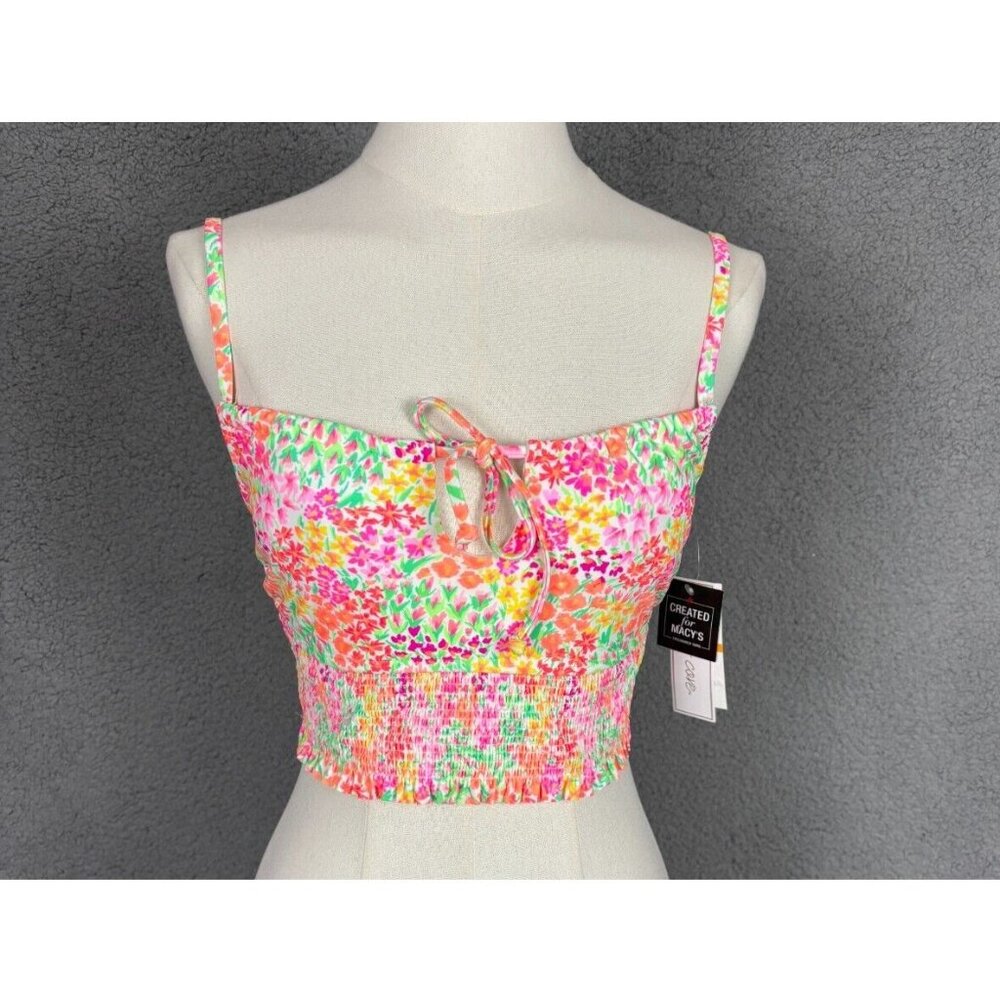 Salt + Cove Juniors' Sun Garden Smocked Cami Bikini Top Multicolor Small NWT's.